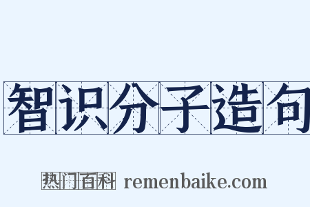 智识分子造句是什么意思的图片